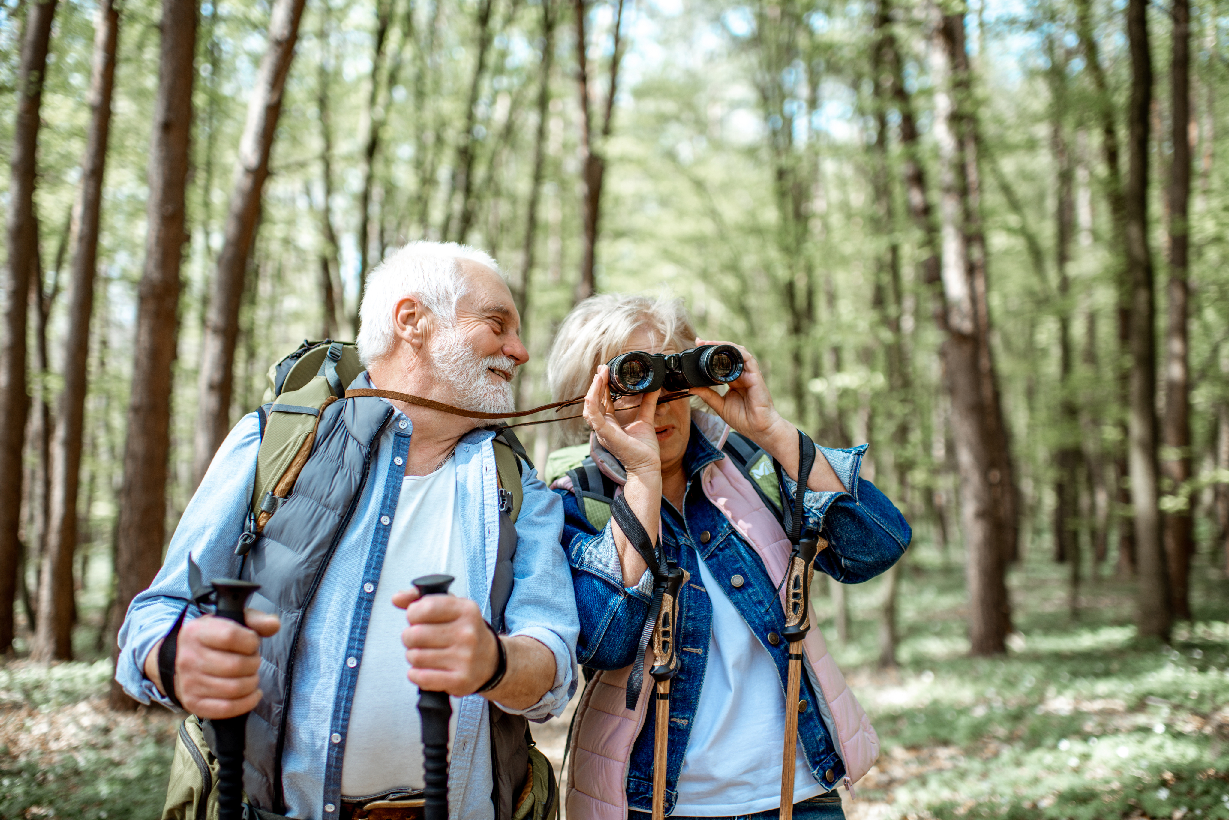 Older adults enjoying an active day outdoors together